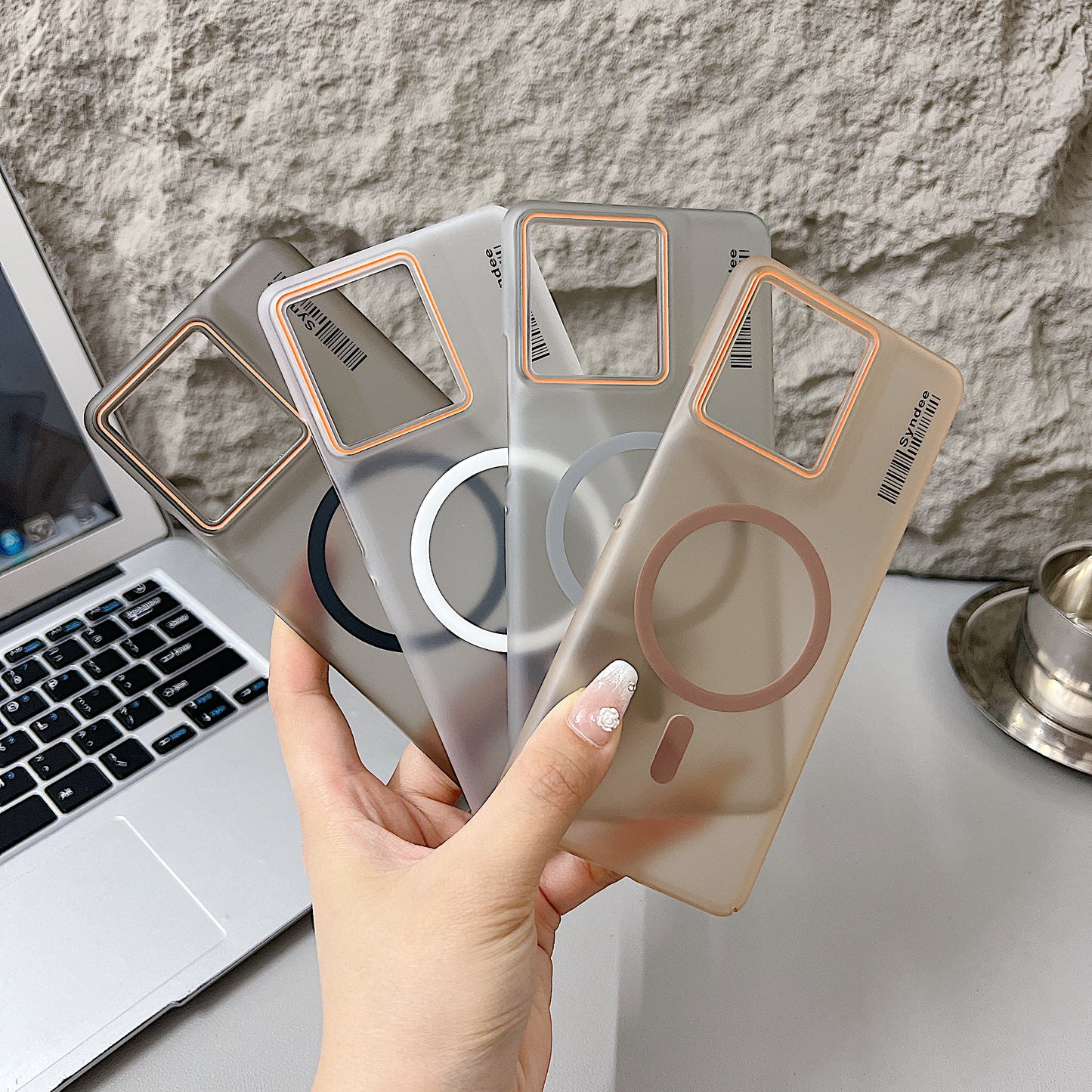 Motorola Moto Edge 60 Pro 5G Premium Magnetic Frosted Ultra Slim Back Case - Frosted white