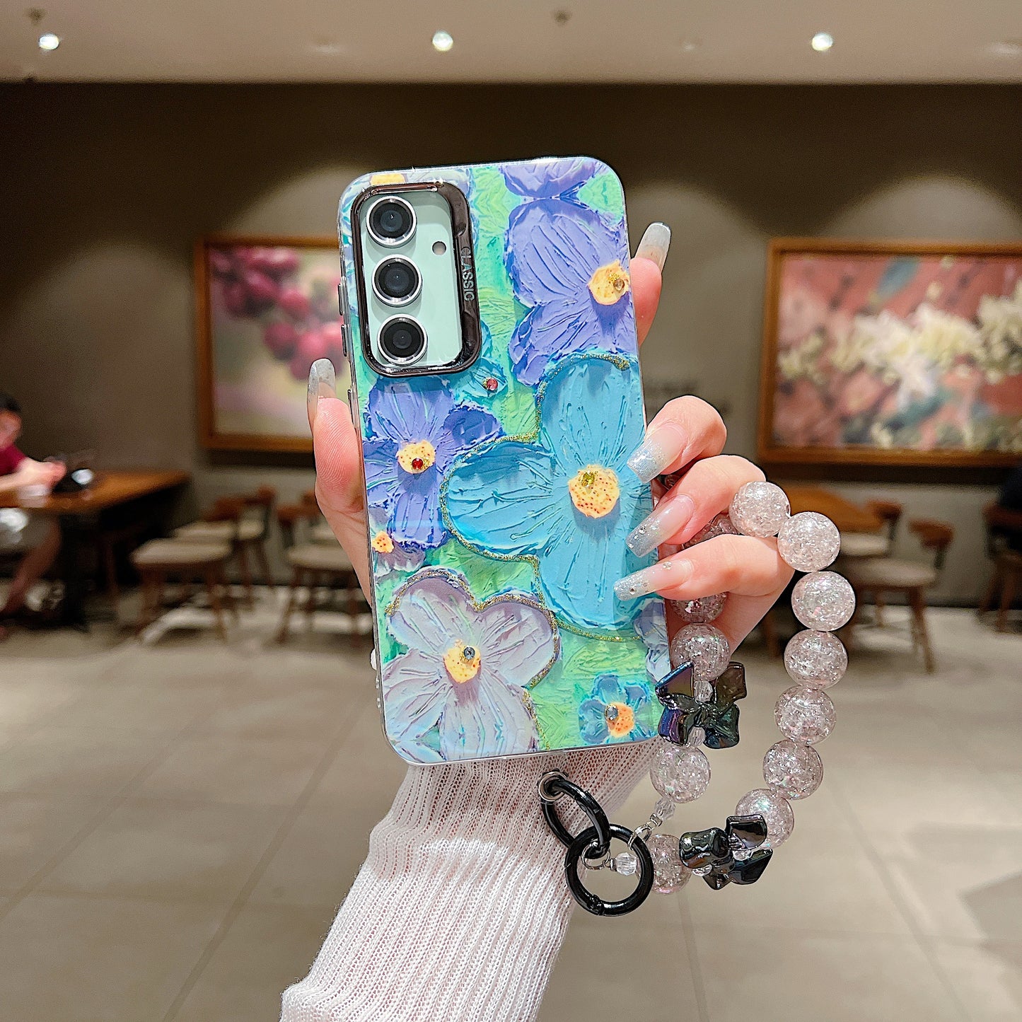 Samsung S23 FE 5G 3D Hot Trending Charms Rhinestone Flowers case - Pattern 4