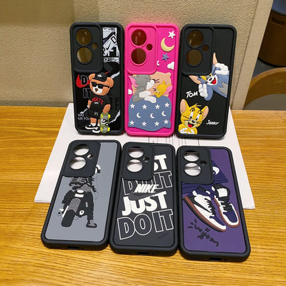 Oppo F25 Pro 5G Tom & Jerry Soft Silicone Cute 3D Cartoon Back Cover Case - Tom & Jerry