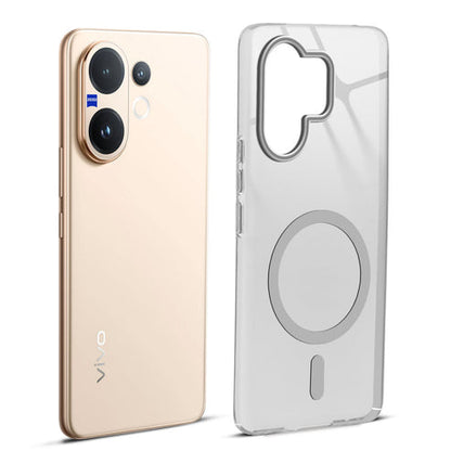 Vivo V60/T4 Pro 5g Crystal Clear Anti-Yellowing Wireless Charging Support Case - Crystal Grey