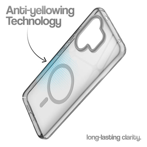 Vivo V60/T4 Pro 5g Crystal Clear Anti-Yellowing Wireless Charging Support Case - Crystal Grey