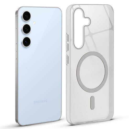 Samsung S24 5g Crystal Clear Anti-Yellowing Wireless Charging Support Case - Crystal Grey