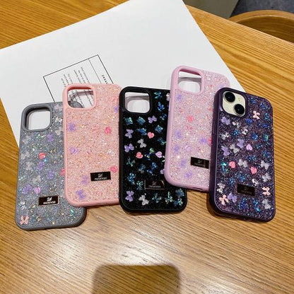 Apple iPhone Swarovski Glitter Rhinestone Shinning Premium cases - Purple