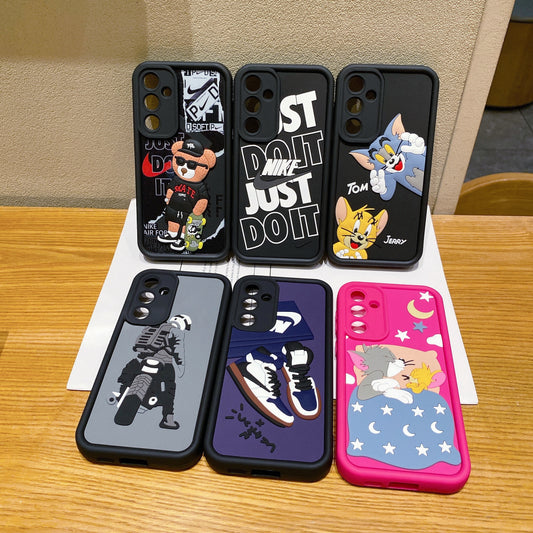 Samsung A15 5G Bear Soft Silicone Cute 3D Cartoon Back Cover Case - Bear