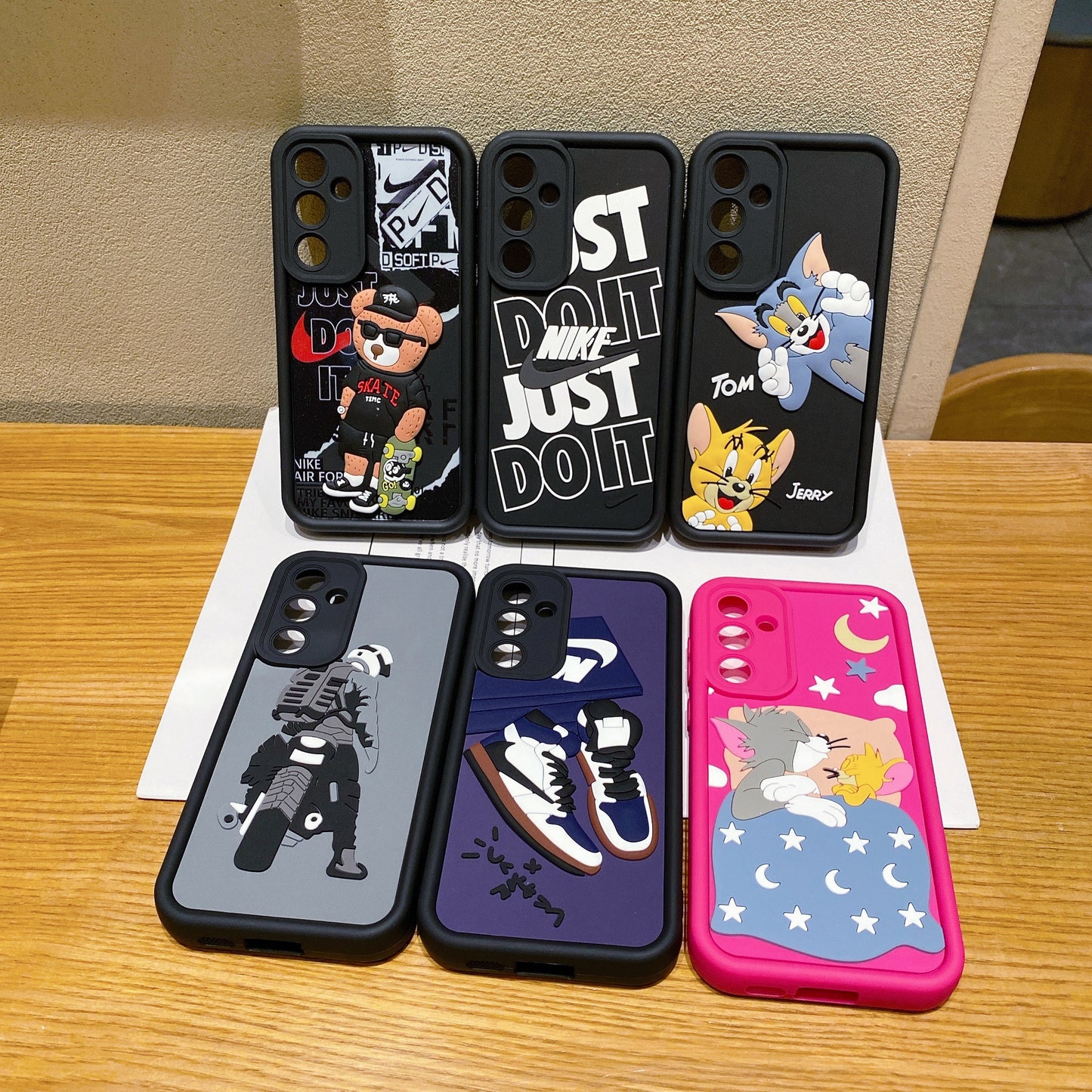 Samsung A55 5G Moto Rider Soft Silicone Cute 3D Cartoon Back Cover Case - Moto Rider
