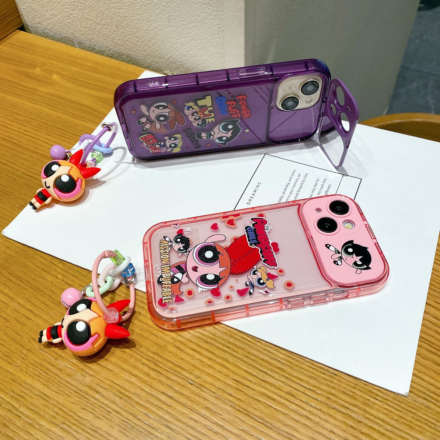 Apple iPhone Luxury Powerpuff Girlish with Charm Back Cover Case - Power Puff 2