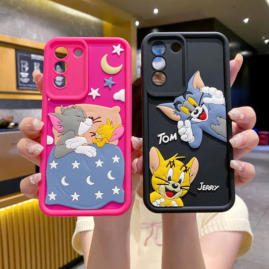 Samsung S20 FE 5G Tom & Jerry Soft Silicone Cute 3D Cartoon Back Cover Case - Tom & Jerry
