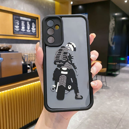 Samsung S23 FE 5G Moto Rider Soft Silicone Cute 3D Cartoon Back Cover Case - Moto Rider
