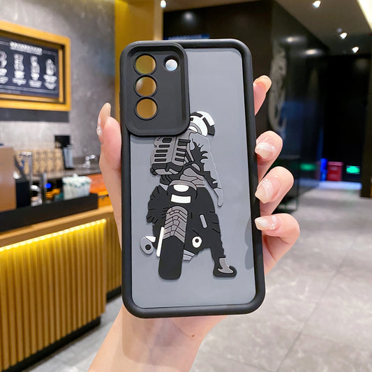 Samsung S20 FE 5G Moto Rider Soft Silicone Cute 3D Cartoon Back Cover Case - Moto Rider