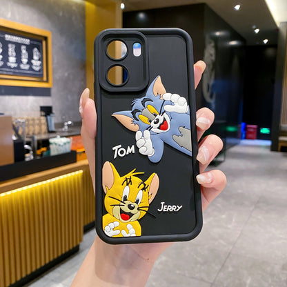 Vivo Y56 5G Tom & Jerry Soft Silicone Cute 3D Cartoon Back Cover Case - Tom & Jerry