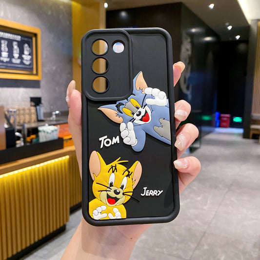 Realme 14x 5G Tom & Jerry Soft Silicone Cute 3D Cartoon Back Cover Case - Tom & Jerry