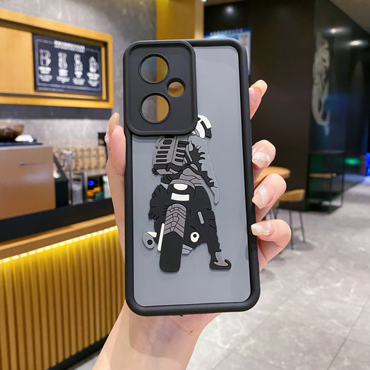 OnePlus Nord CE 3 Lite 5G Moto Rider Soft Silicone Cute 3D Cartoon Back Cover Case - Moto Rider