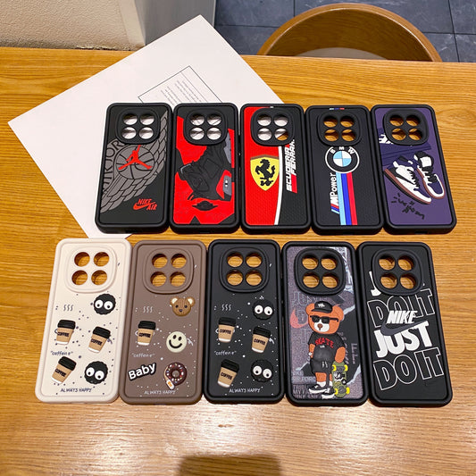 Redmi Note 14 Pro 5G Coffee Soft Silicone Cute 3D Cartoon Back Cover Case - Black