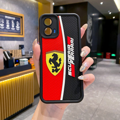 Motorola Moto G34 5G Ferrari Soft Silicone Cute 3D Cartoon Back Cover Case -Ferrari