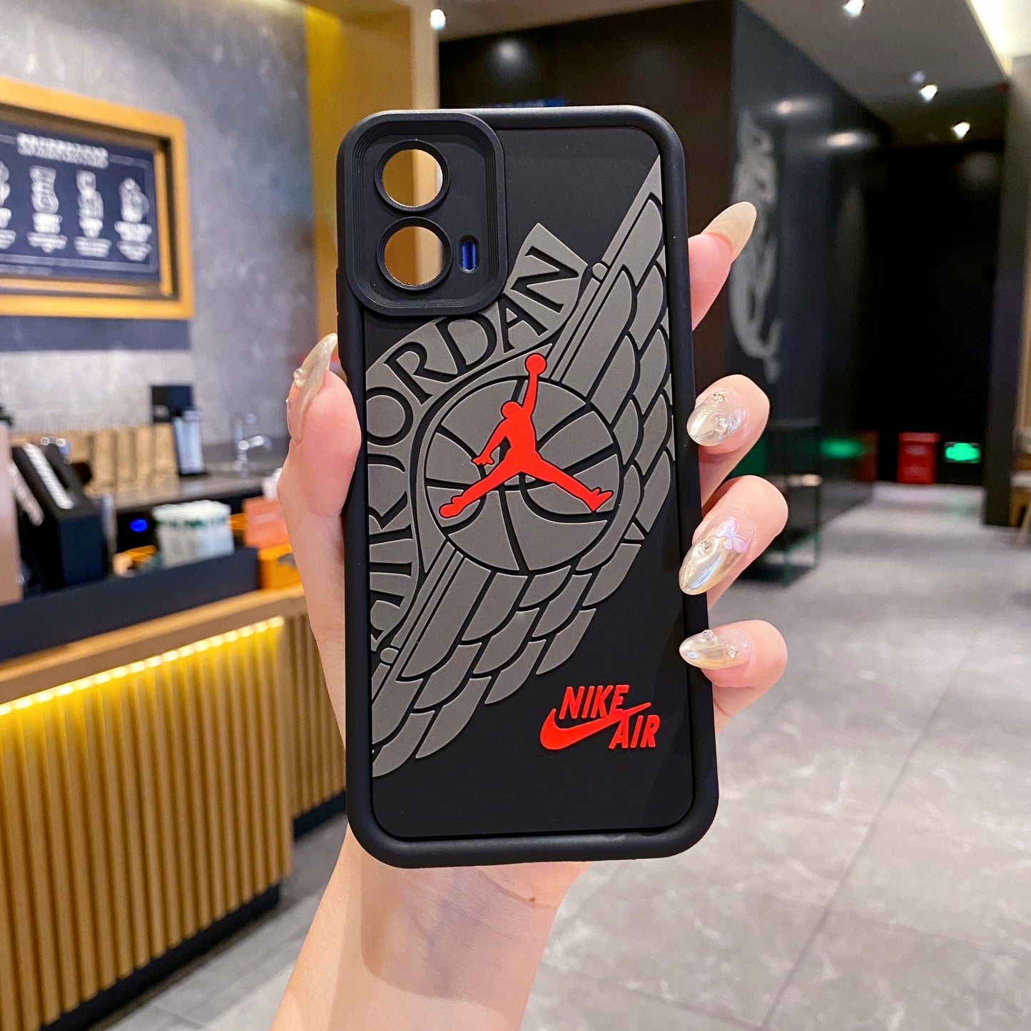 Motorola Moto G45 5G Jordan Soft Silicone Cute 3D Cartoon Back Cover Case - Jordan 1