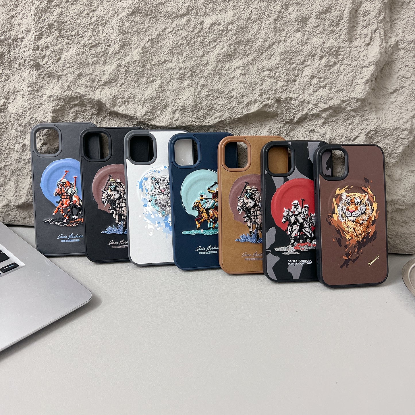 Apple iPhone 11 Premium US POLO Assn. Embroidery Leather case with Magsafe  - Tiger 2