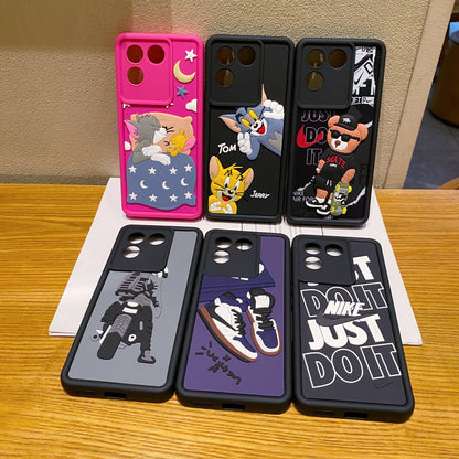 Vivo T2 Pro / iQoo Z7 Pro 5G Bear Soft Silicone Cute 3D Cartoon Back Cover Case - Bear