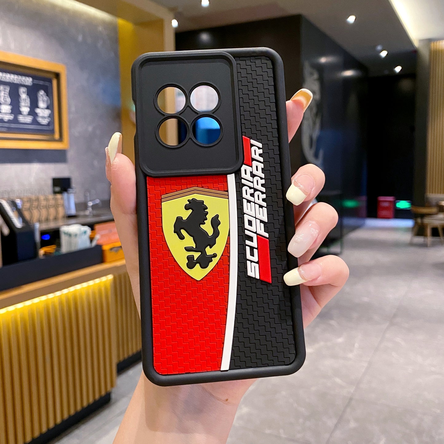 One Plus 11r 5G Ferrari Soft Silicone Cute 3D Cartoon Back Cover Case - Ferrari