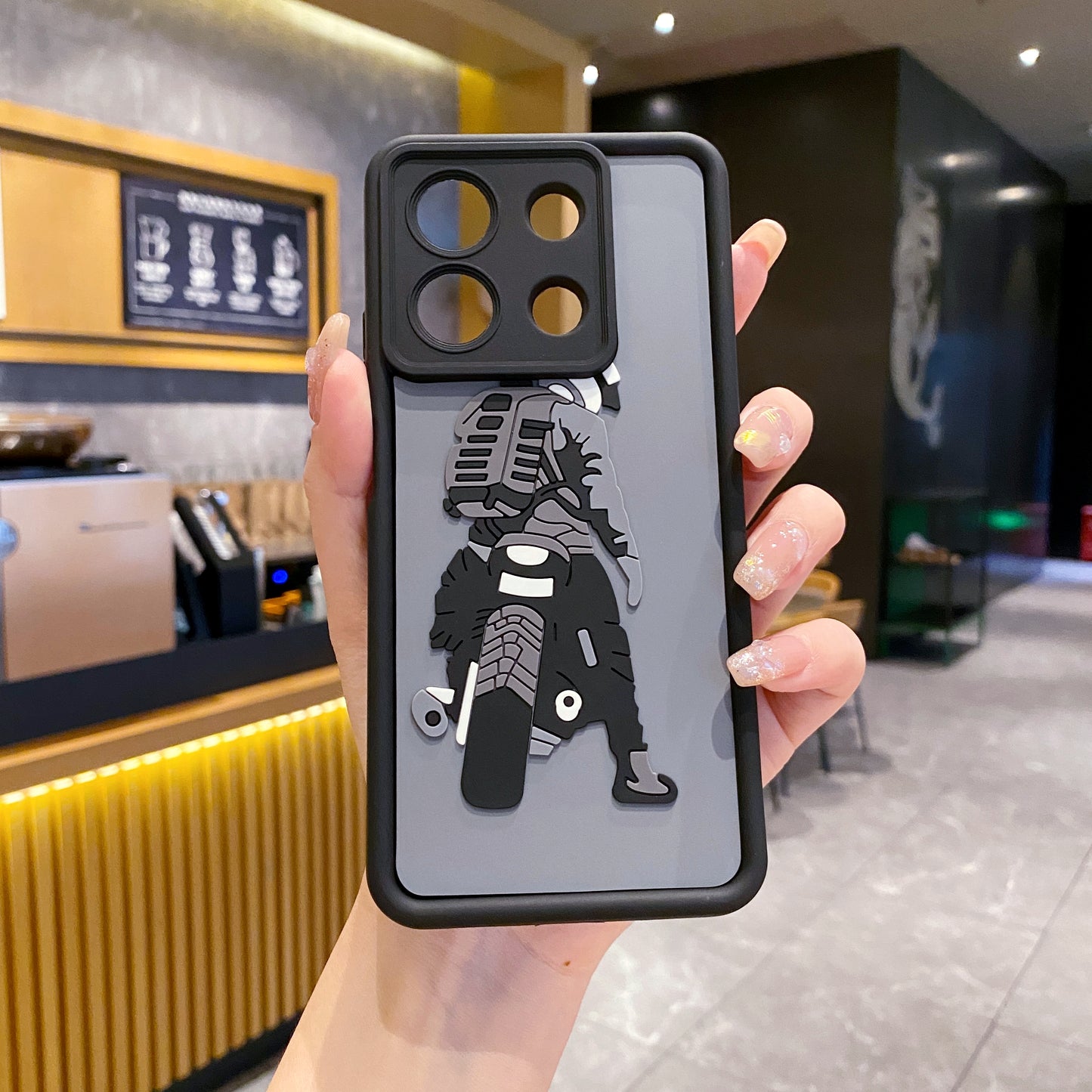 Redmi Note 13 5G Moto Rider Soft Silicone Cute 3D Cartoon Back Cover Case - Moto Rider