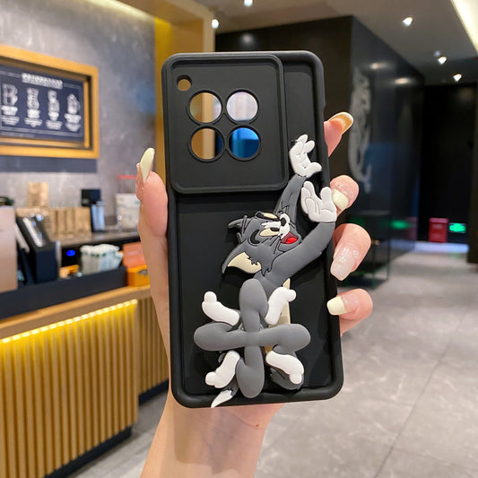 OnePlus 12R 5G Spinner Tom Soft Silicone Cute 3D Cartoon Back Cover Case - Spinner Tom