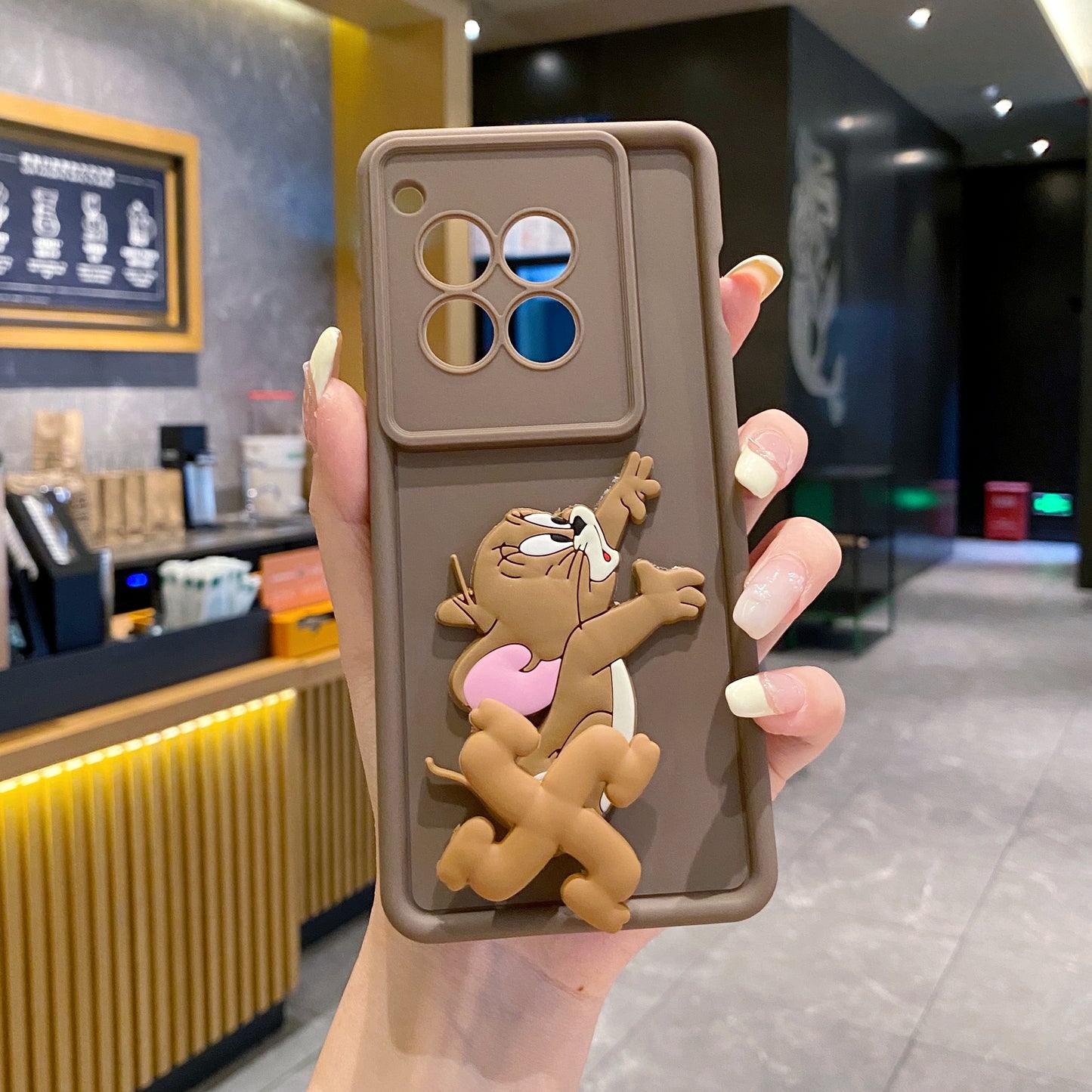 OnePlus 12R 5G Spinner Jerry Soft Silicone Cute 3D Cartoon Back Cover Case - Spinner Jerry