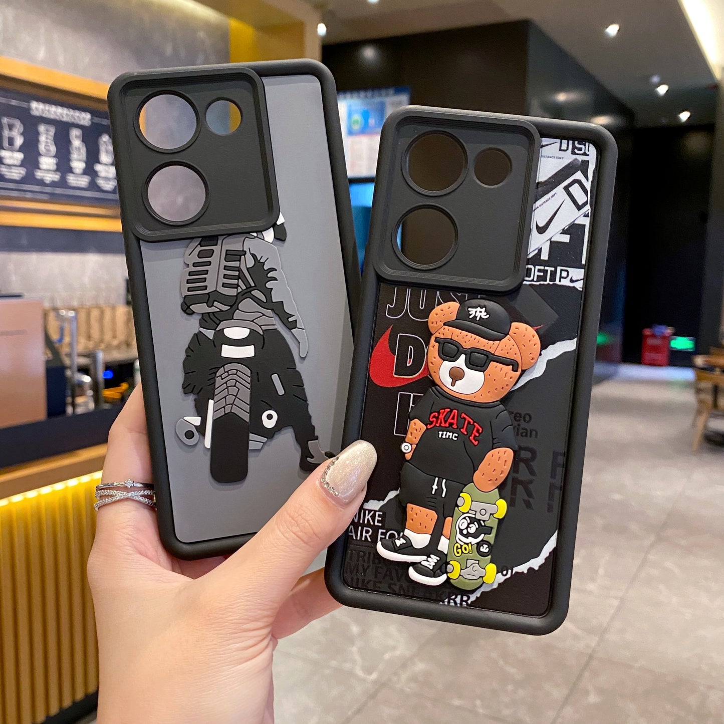 Vivo Y200 Pro 5G Moto Rider Soft Silicone Cute 3D Cartoon Back Cover Case - Moto Rider