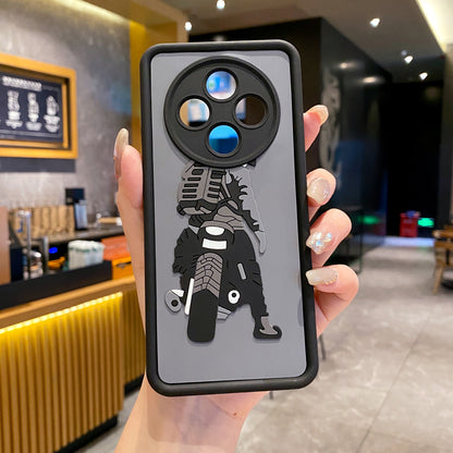Oppo F27 Pro Plus 5G Moto Rider Soft Silicone Cute 3D Cartoon Back Cover Case - Moto Rider