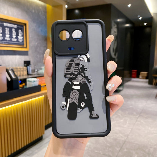 Realme 11 / 11x 5G Moto Rider Soft Silicone Cute 3D Cartoon Back Cover Case - Moto Rider