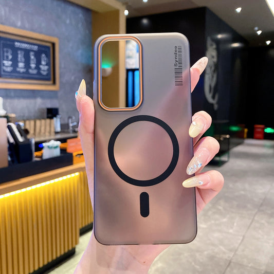 Oppo Reno 12 Pro 5G Premium Magnetic Frosted Ultra Slim Back Case - Frosted Black