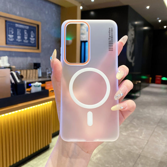 Oppo Reno 12 Pro 5G Premium Magnetic Frosted Ultra Slim Back Case - Frosted White