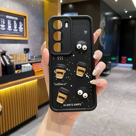 Vivo Y29 5G Coffee Soft Silicone Cute 3D Cartoon Back Cover Case - Pattern 10