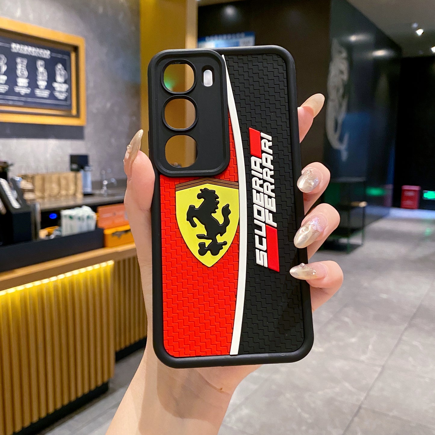 Vivo Y29 5G Jordan Soft Silicone 3D Back Cover Case - Ferrari