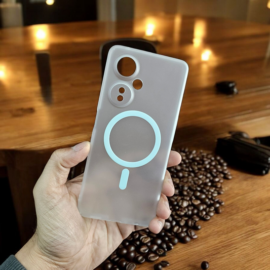 OnePlus Nord CE 3 Lite 5g Frosted Magnetic Ultra Slim Back Case- frosted White