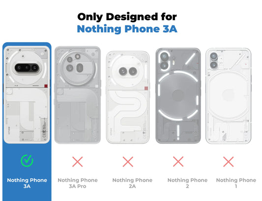 Nothing Phone 3A 5g Crystal Clear Anti-Yellowing Wireless Charging Support Case - Crystal Black