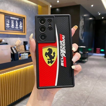 Samsung S24 Ultra 5G Ferrari Soft Silicone Cute 3D Cartoon Back Cover Case - Ferrari