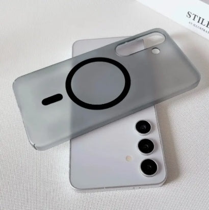 Samsung S23 fe 5g Frosted Magnetic Ultra Slim Back Case- frosted Black