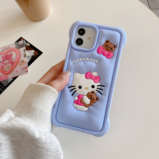 Apple iPhone 12 Hello Kitty Soft Silicon Case (Pattern 1)