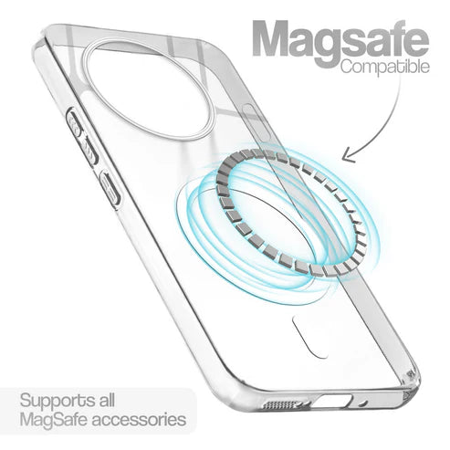 OnePlus 13R 5g Crystal Clear Anti-Yellowing Wireless Charging Support Case - Crystal White