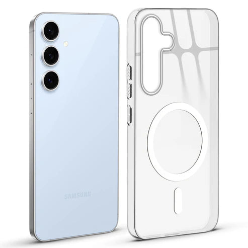 Samsung S24 5g Crystal Clear Anti-Yellowing Wireless Charging Support Case - Crystal White