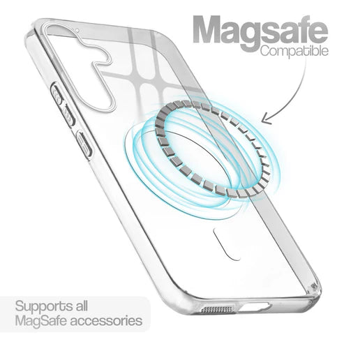 Samsung S25 5g Crystal Clear Anti-Yellowing Wireless Charging Support Case - Crystal White