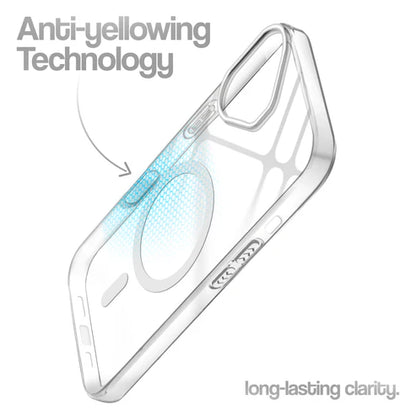 Apple iPhone 17 Premium Crystal Clear Anti-Yellowing Wireless Charging Support Case - Crystal White