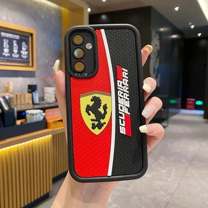 Samsung A55 5G Ferrari Soft Silicone Cute 3D Cartoon Back Cover Case - Ferrari