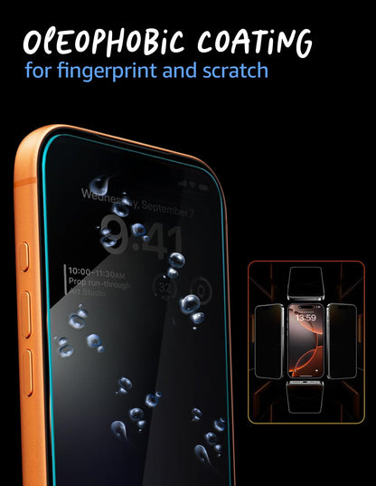 Apple iPhone 15 Pro Border-Less Dust Proof Gorilla Crystal Clear Tempered Glass