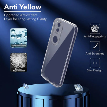 (Pack Of 2)Samsung A35 5g Anti-Yellow Crystal Clear Hard Back Case Cover