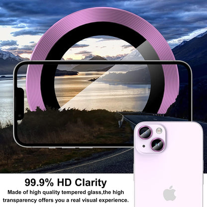 Apple iPhone 15 Pro Camera Lens Protector with Aluminum Alloy Rings