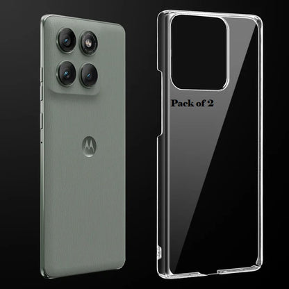 (Pack Of 2)Motorola Moto Edge 60 Pro 5g Anti-Yellow Crystal Clear Hard Back Case Cover