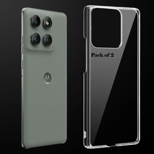 (Pack Of 2)Motorola Moto Edge 60 Pro 5g Anti-Yellow Crystal Clear Hard Back Case Cover