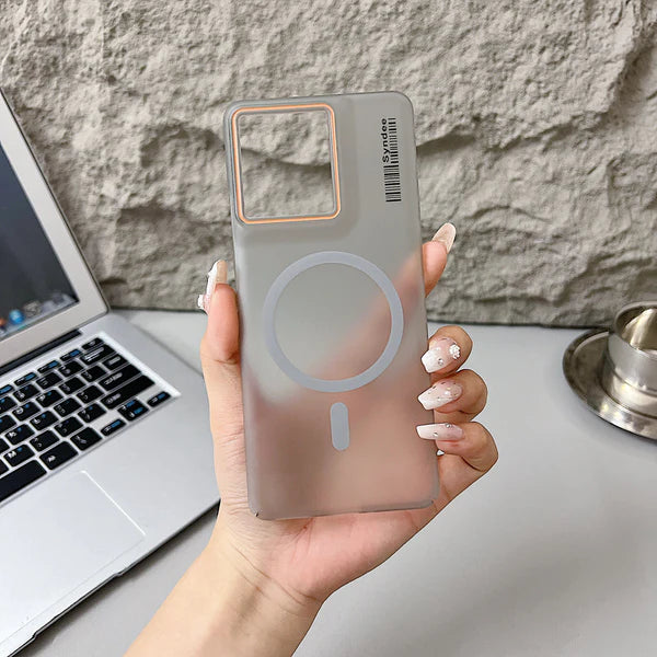 Motorola Moto Edge 60 Pro 5G Premium Magnetic Frosted Ultra Slim Back Case - Frosted Grey