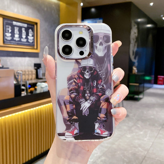 Apple iPhone Luxury Skull Case New IMD Anime Printed Back cover -Skull