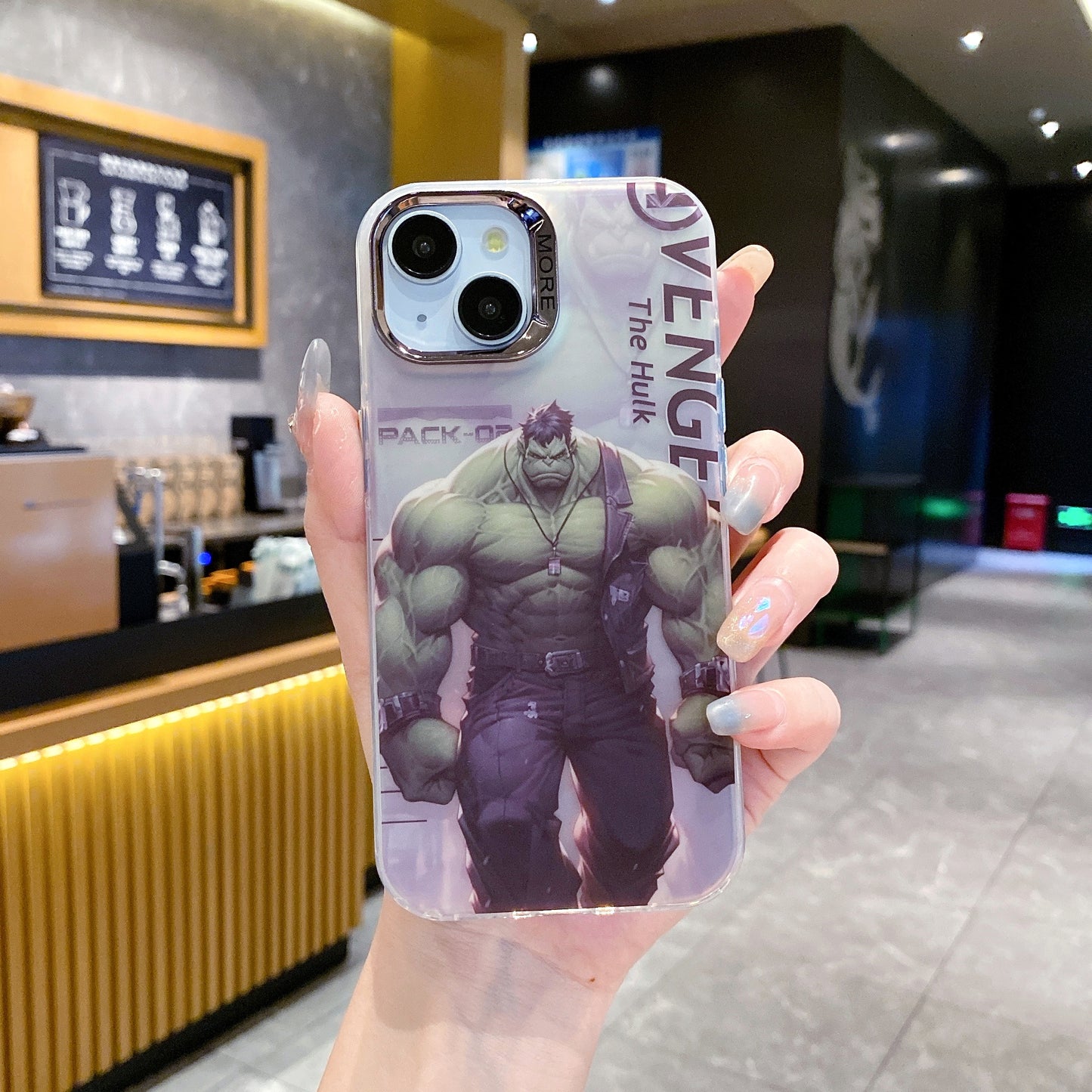 Apple iPhone 15 Premium New Anime IMD Printed Gradient Back Case - Hulk